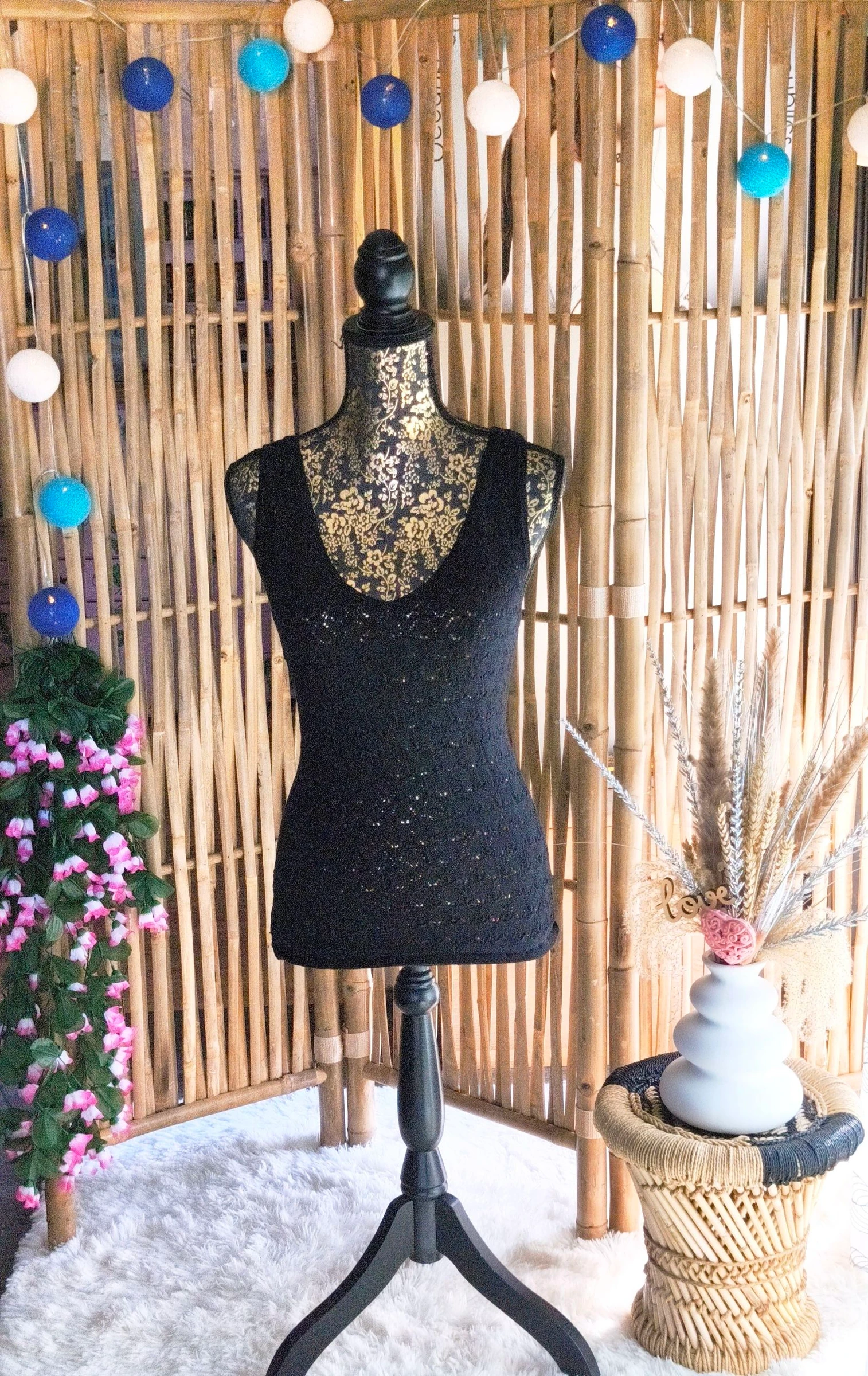 🖤 débardeur ajouré noir femme T38 🖤
